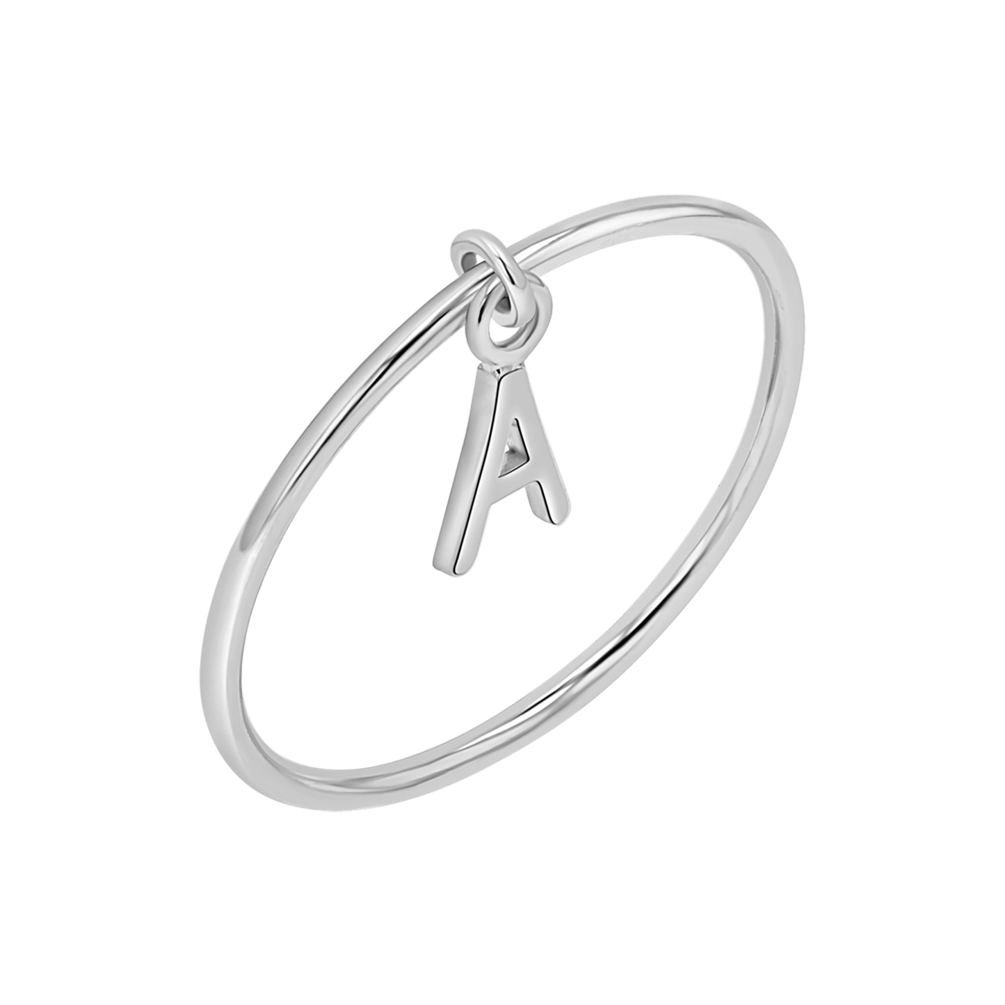 Initial Drop Ring - Lotus Diamond
