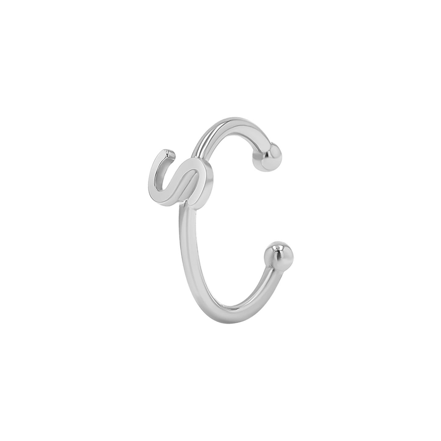 Initial Ear Cuff - Lotus Diamond