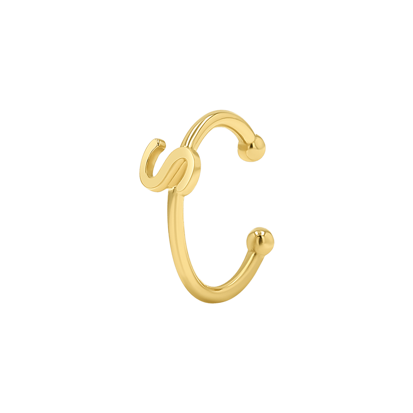 Initial Ear Cuff - Lotus Diamond