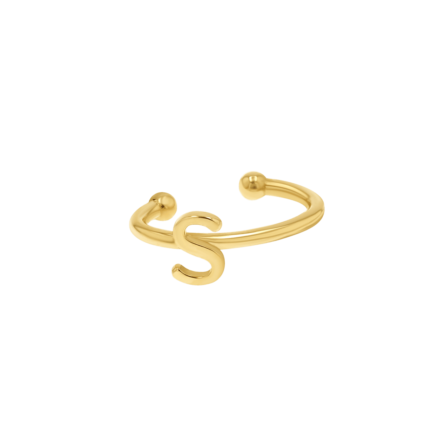 Initial Ear Cuff - Lotus Diamond
