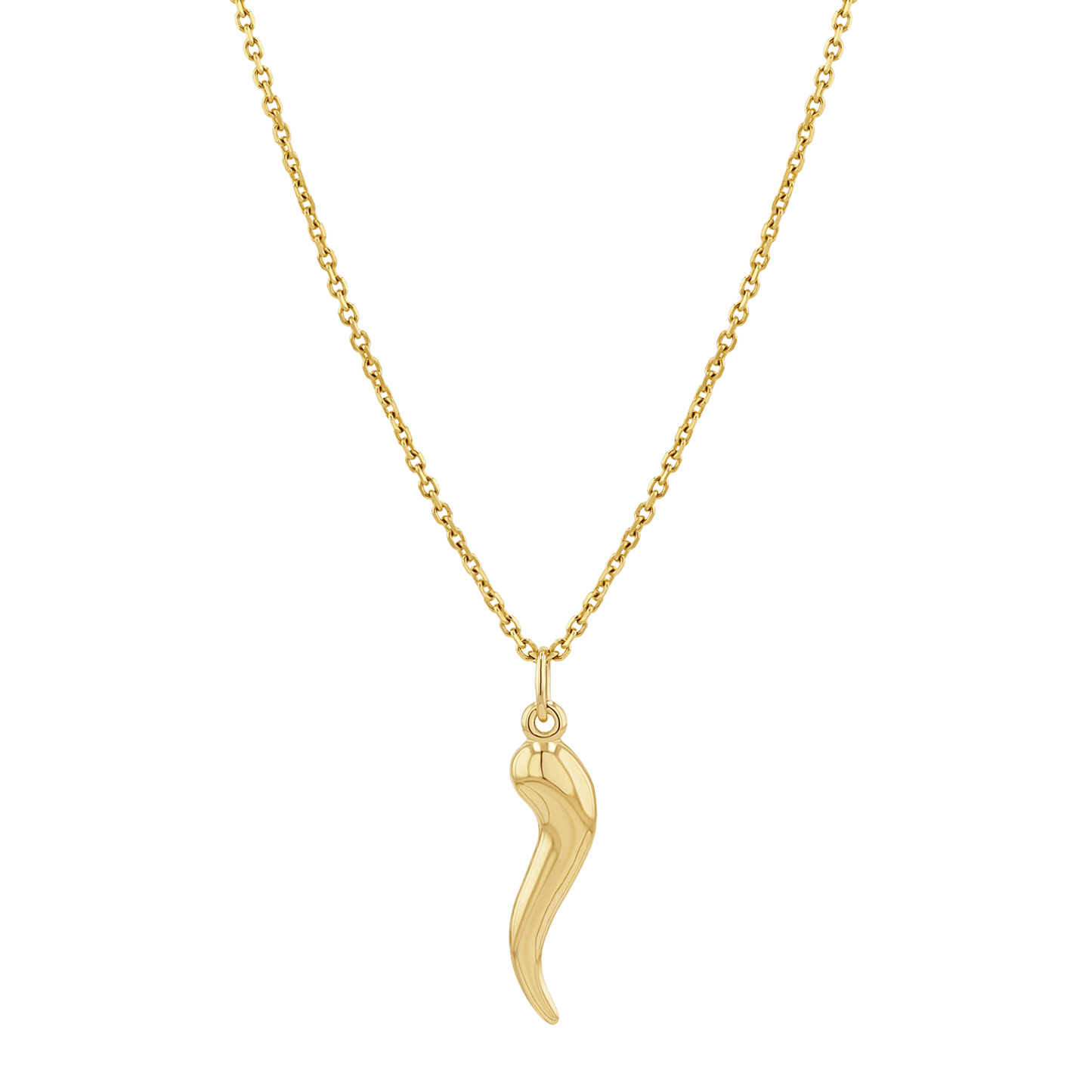 Italian Horn Charm - Lotus Diamond