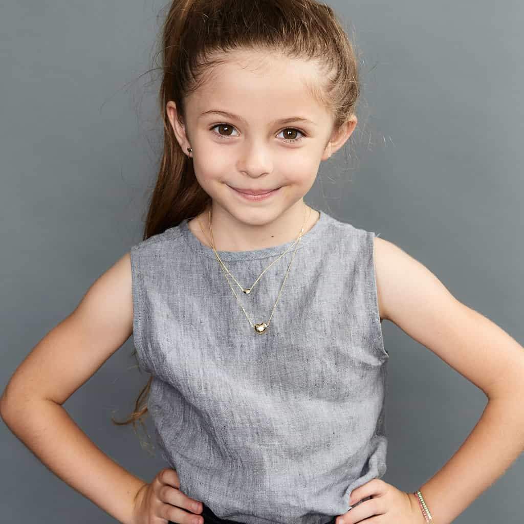 Kids Baby Love Heart Necklace - Lotus Diamond