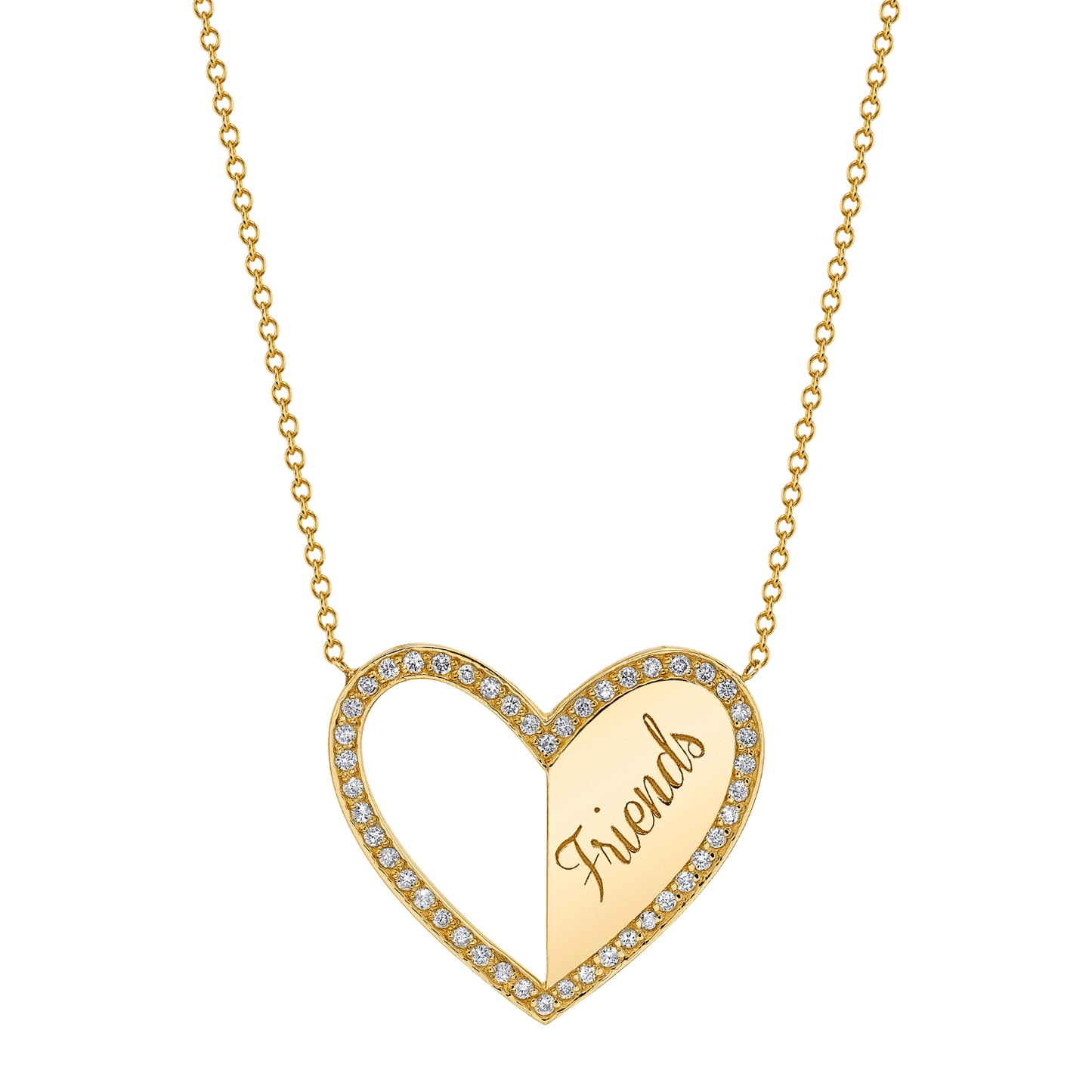 Kids Best Friend Heart Necklaces (Set of 2) - Lotus Diamond