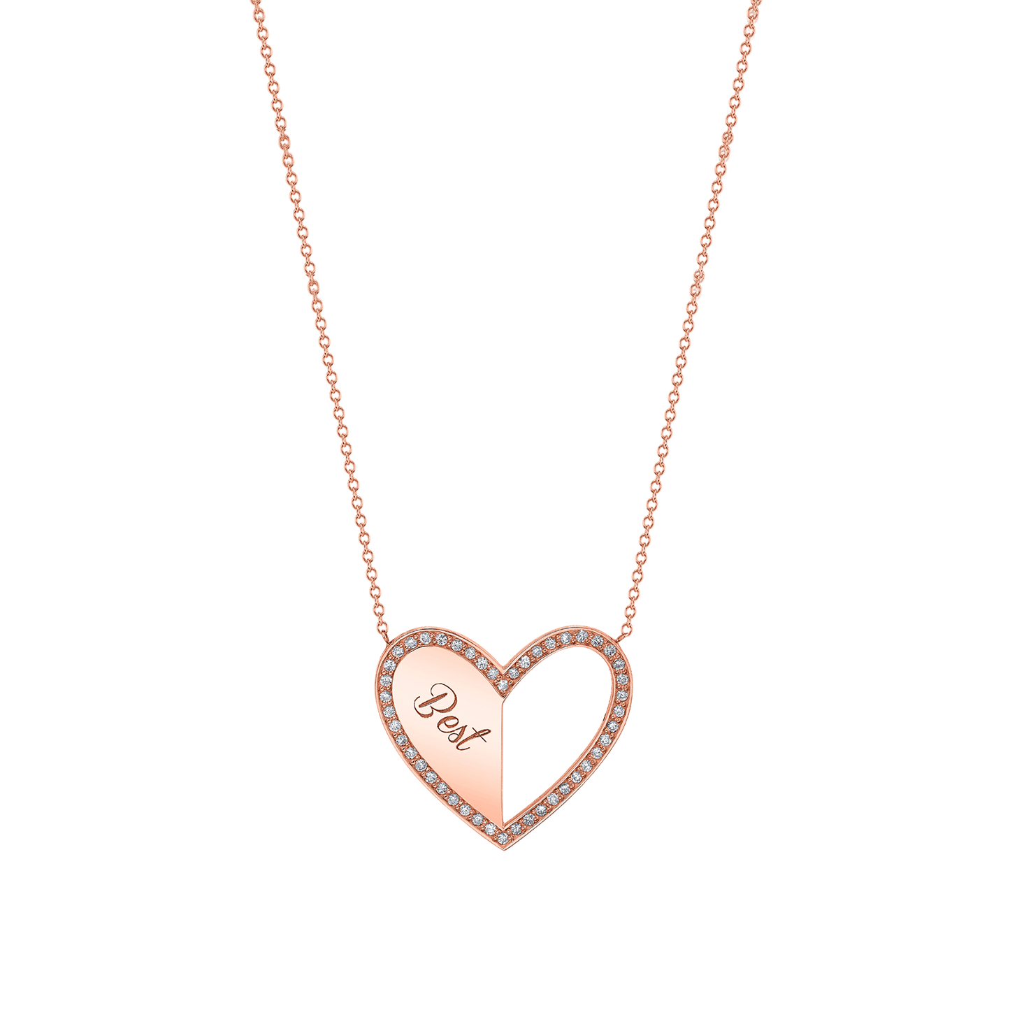 Kids Best Friend Heart Necklaces (Set of 2) - Lotus Diamond