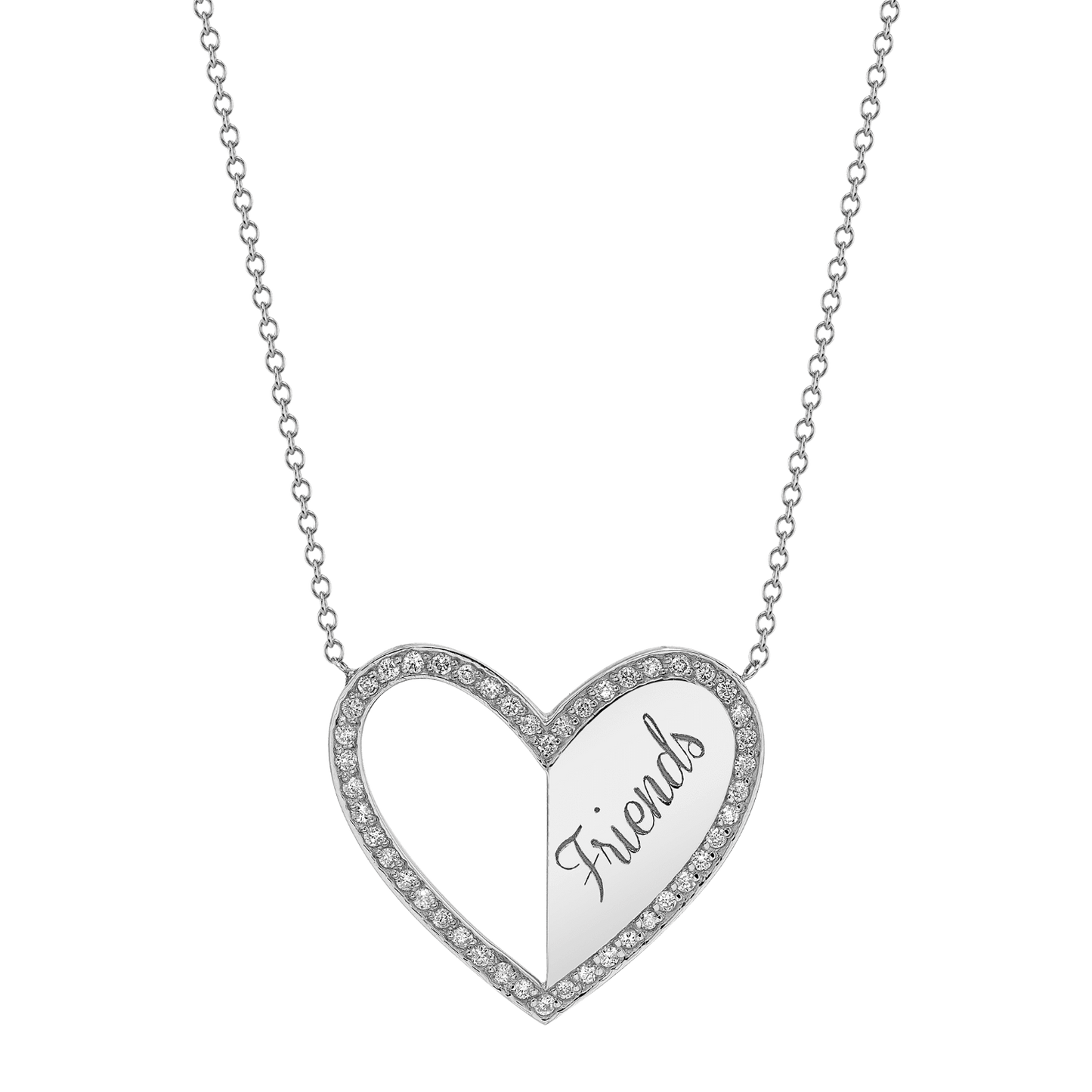 Kids Best Friend Heart Necklaces (Set of 2) - Lotus Diamond