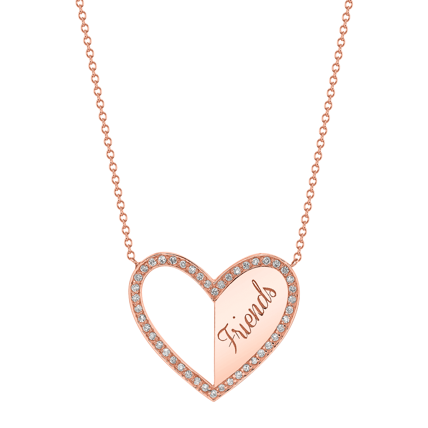 Kids Best Friend Heart Necklaces (Set of 2) - Lotus Diamond