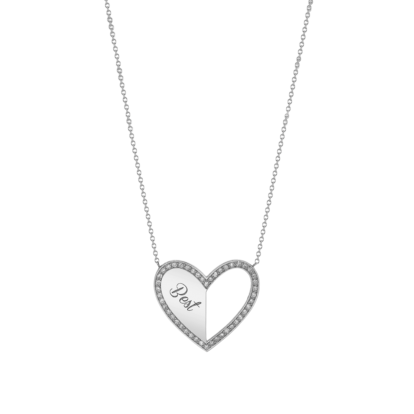 Kids Best Friend Heart Necklaces (Set of 2) - Lotus Diamond