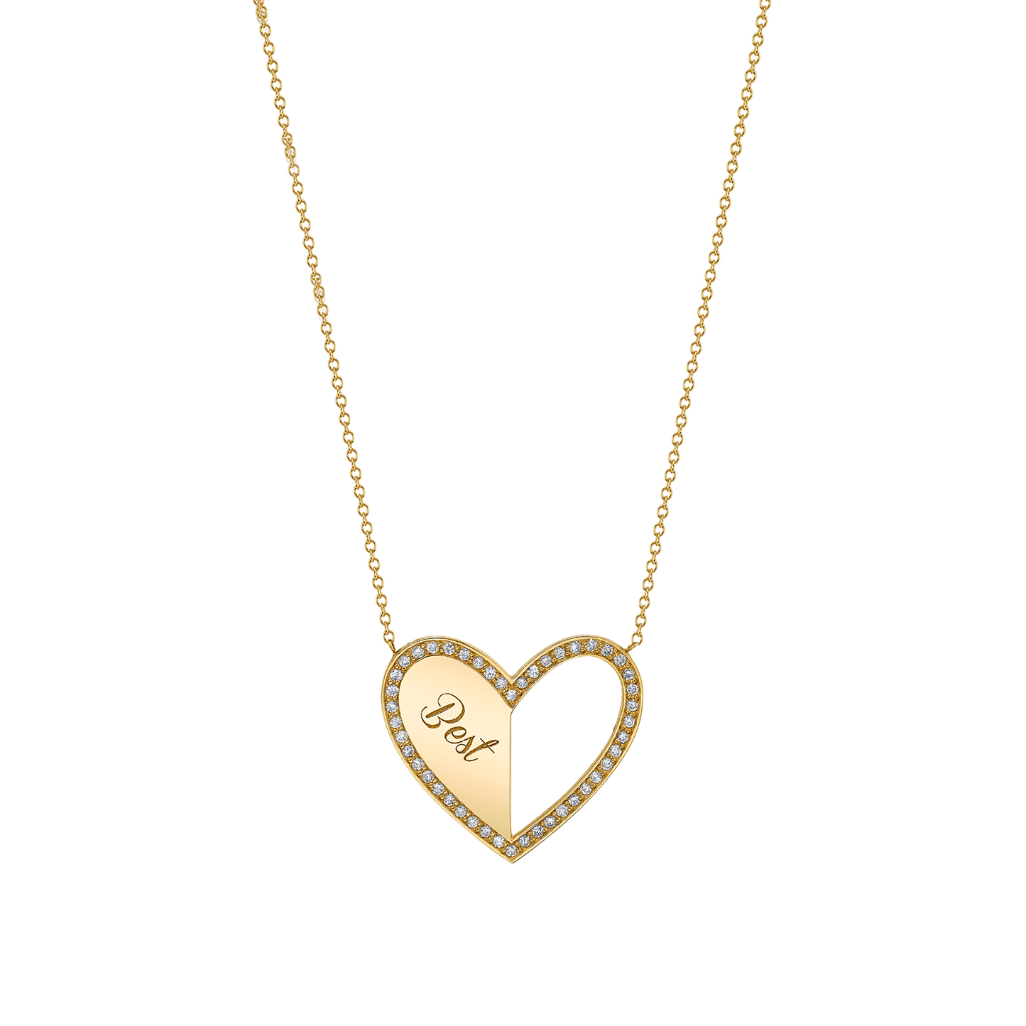 Kids Best Friend Heart Necklaces (Set of 2) - Lotus Diamond