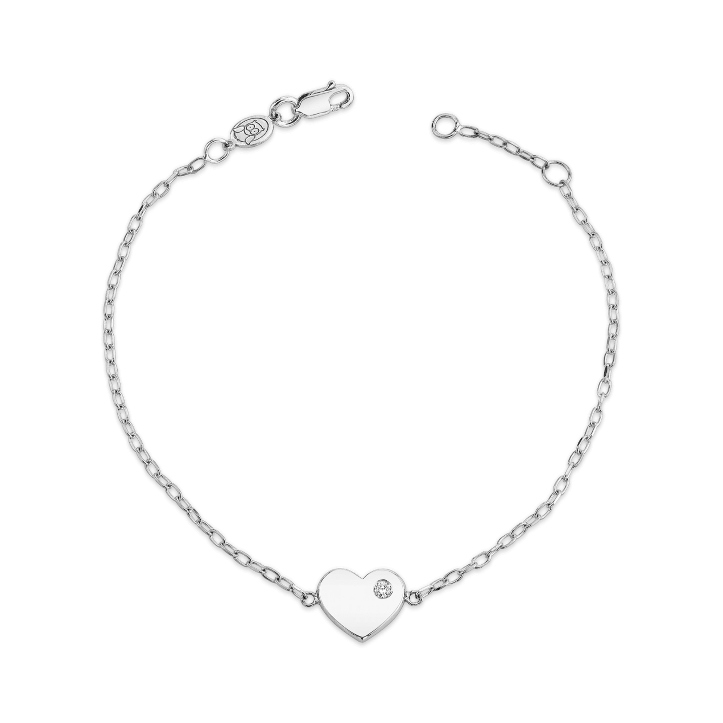 Kids Birthstone Heart Bracelet - Lotus Diamond