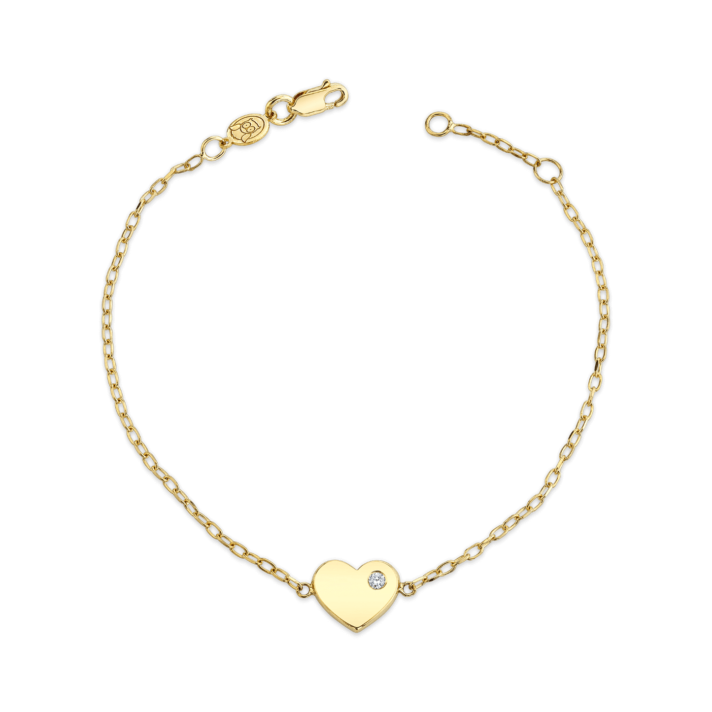 Kids Birthstone Heart Bracelet - Lotus Diamond