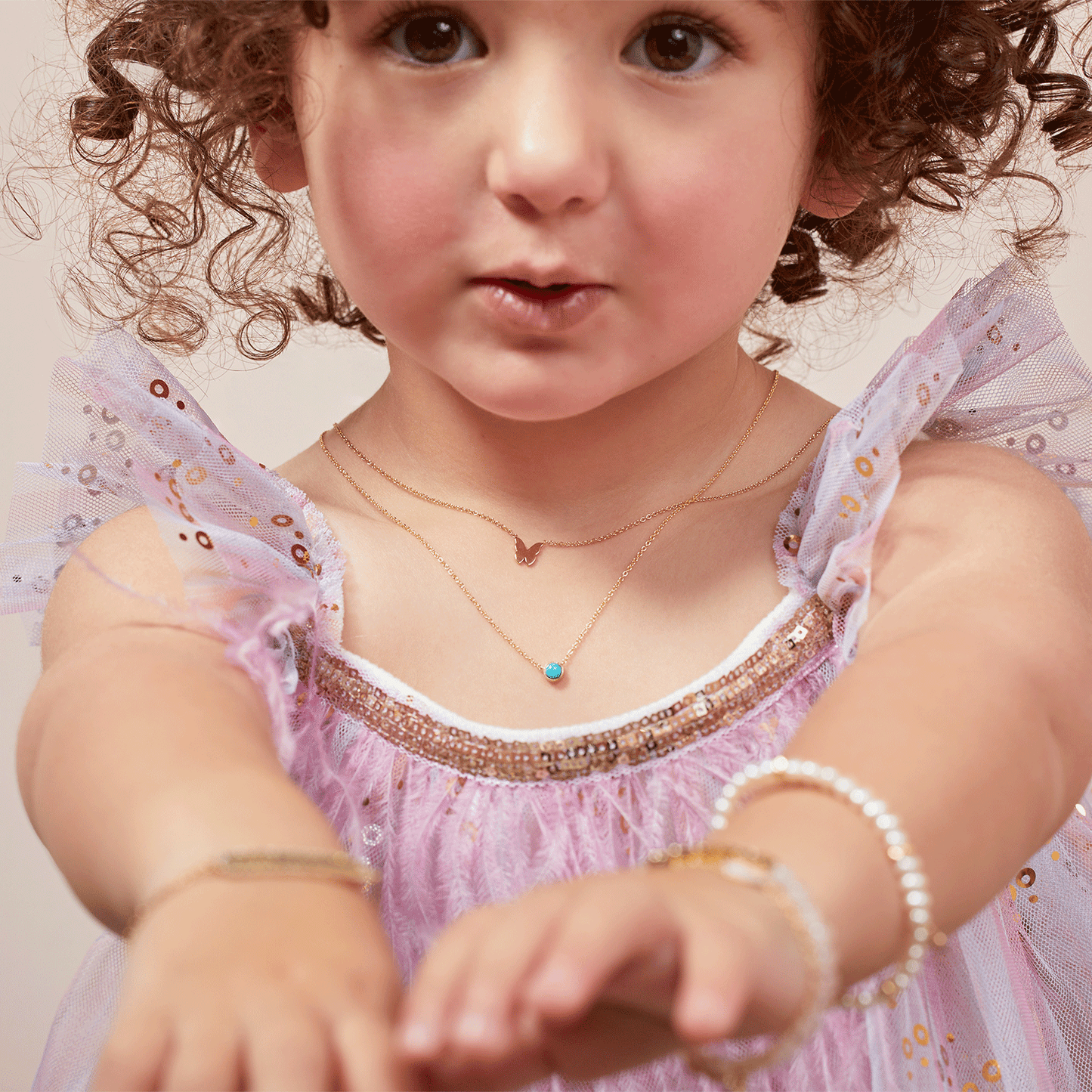 Kids Butterfly Necklace - Lotus Diamond
