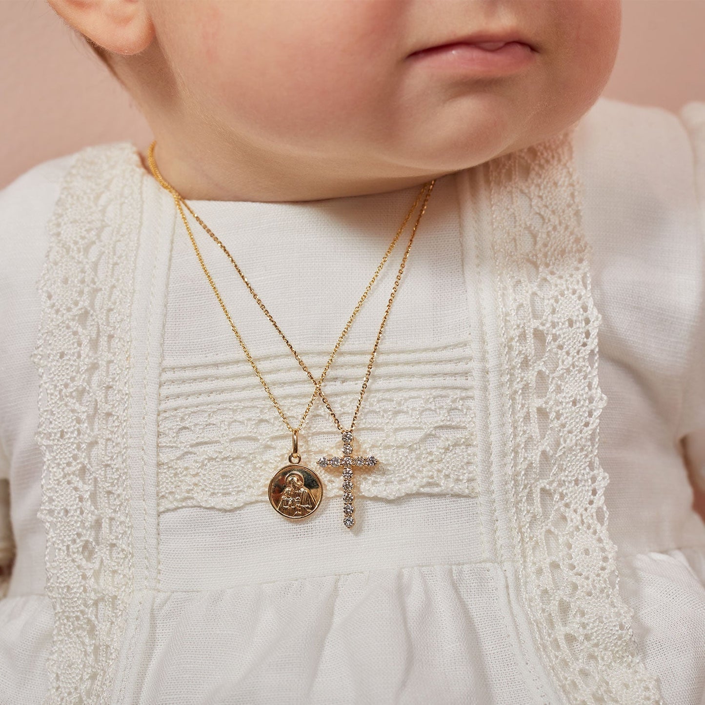 Kids Diamond Cross Necklace - Lotus Diamond