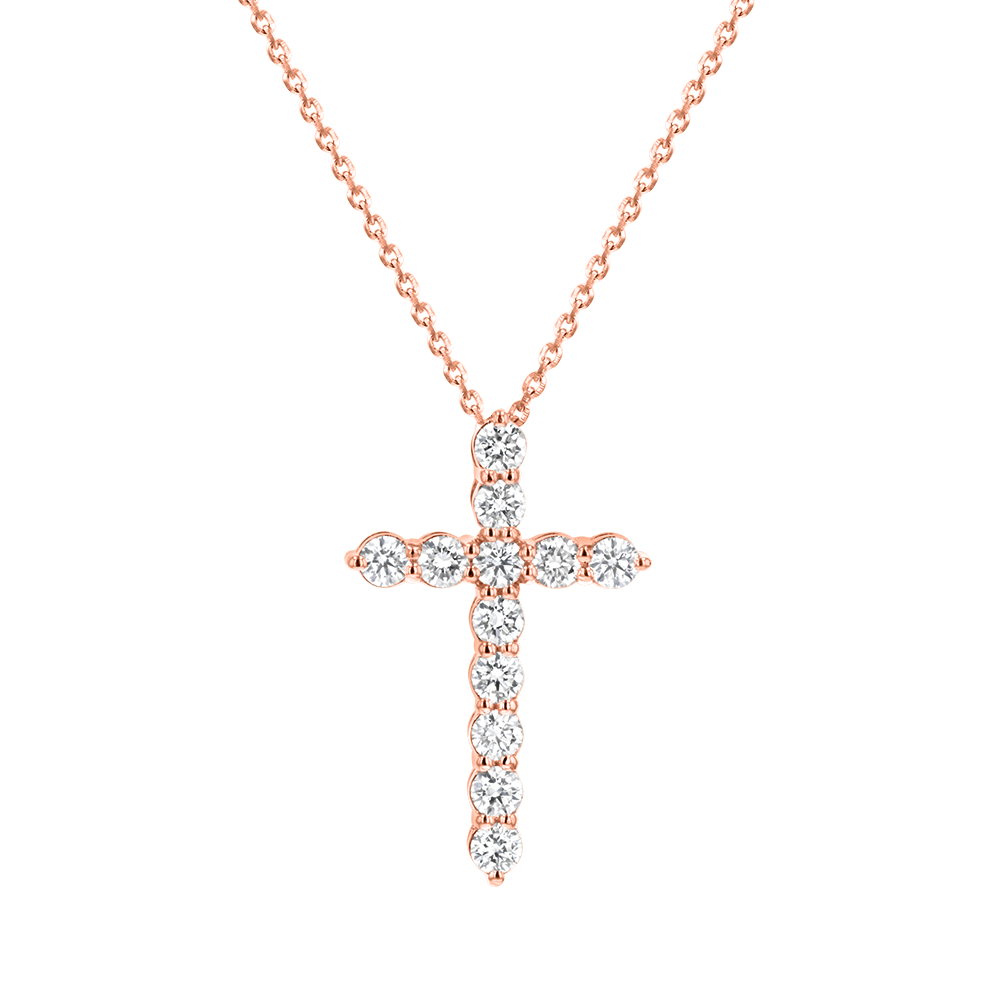 Kids Diamond Cross Necklace - Lotus Diamond