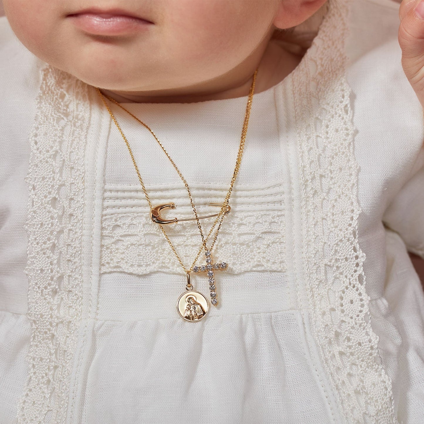 Kids Diamond Cross Necklace - Lotus Diamond
