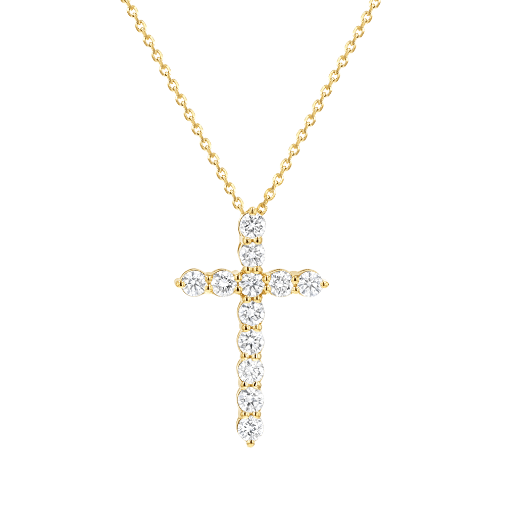 Kids Diamond Cross Necklace - Lotus Diamond
