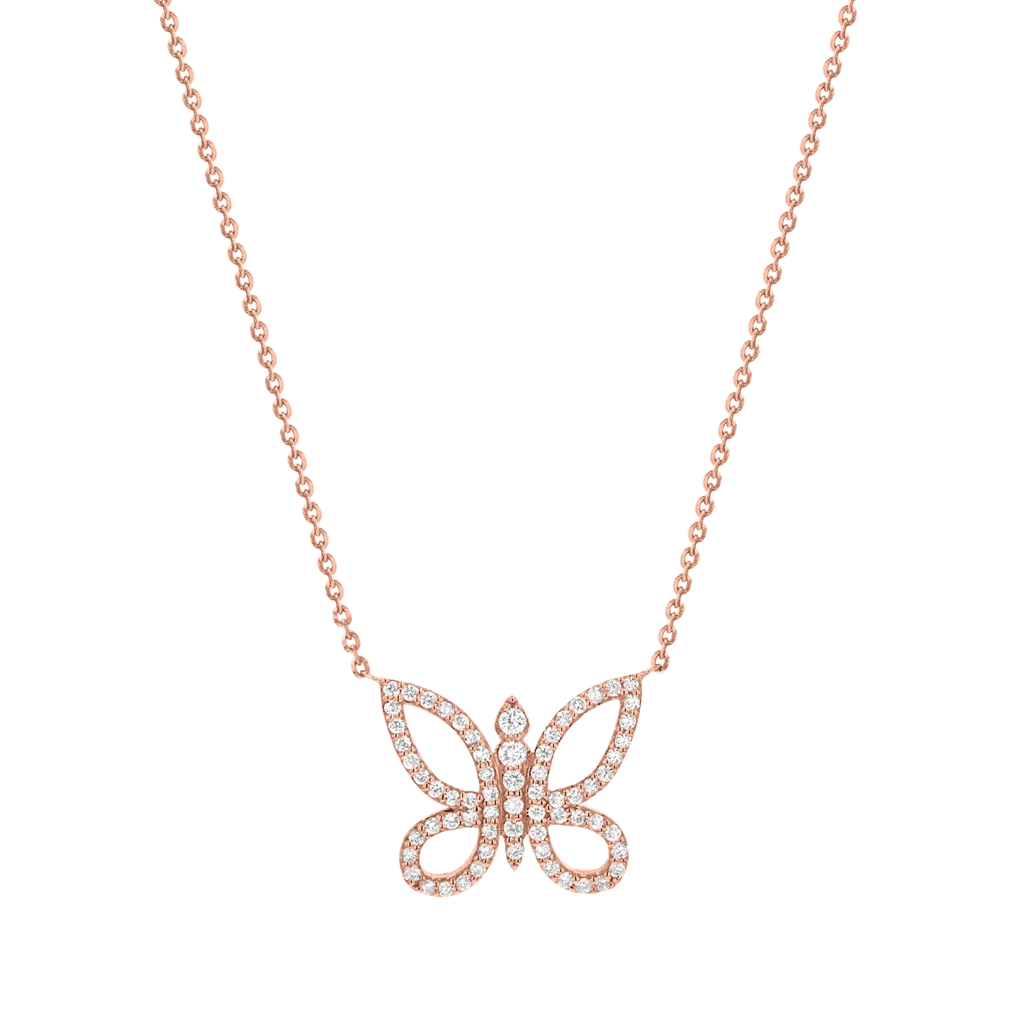 Kids Diamond Pave Butterfly Necklace - Lotus Diamond