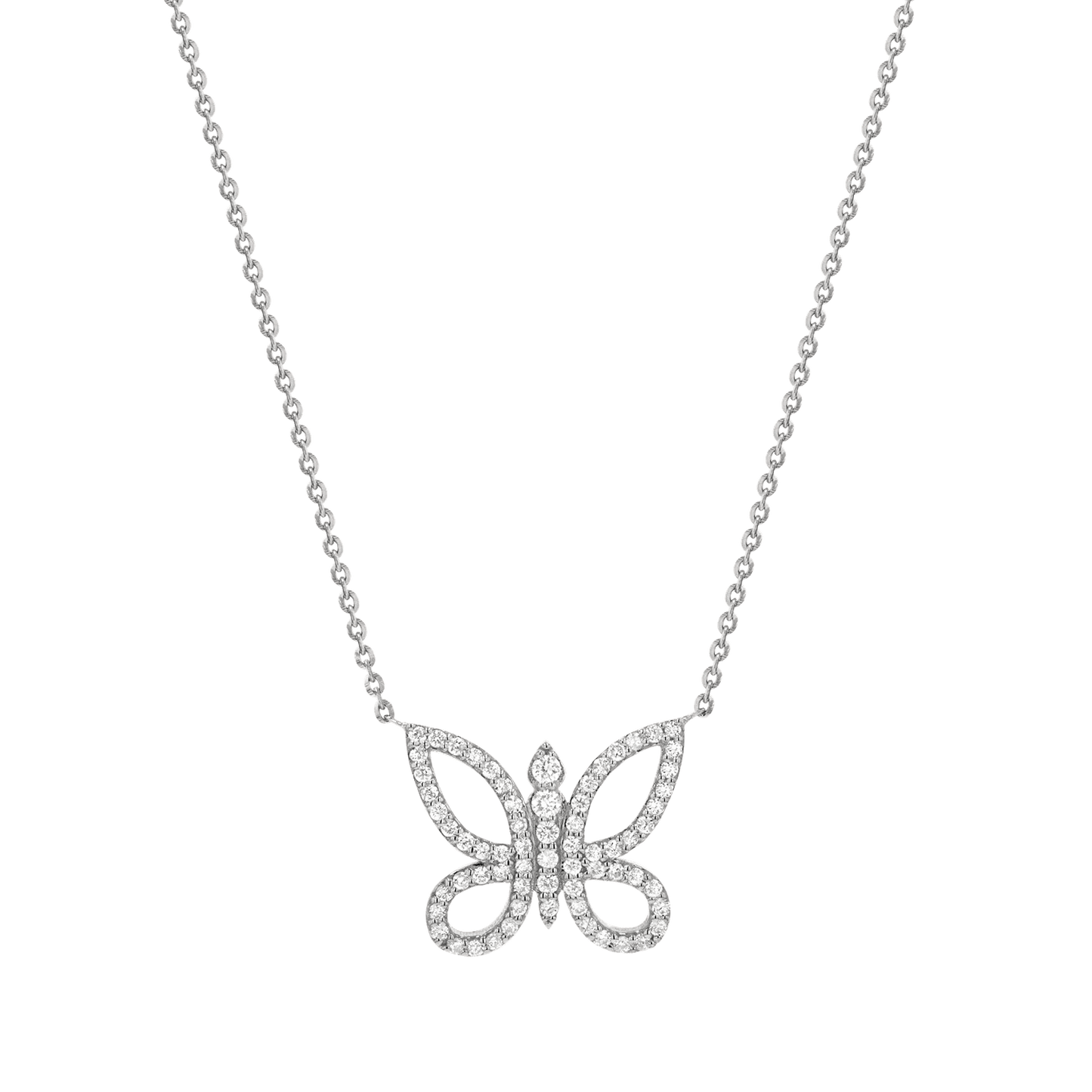 Kids Diamond Pave Butterfly Necklace - Lotus Diamond