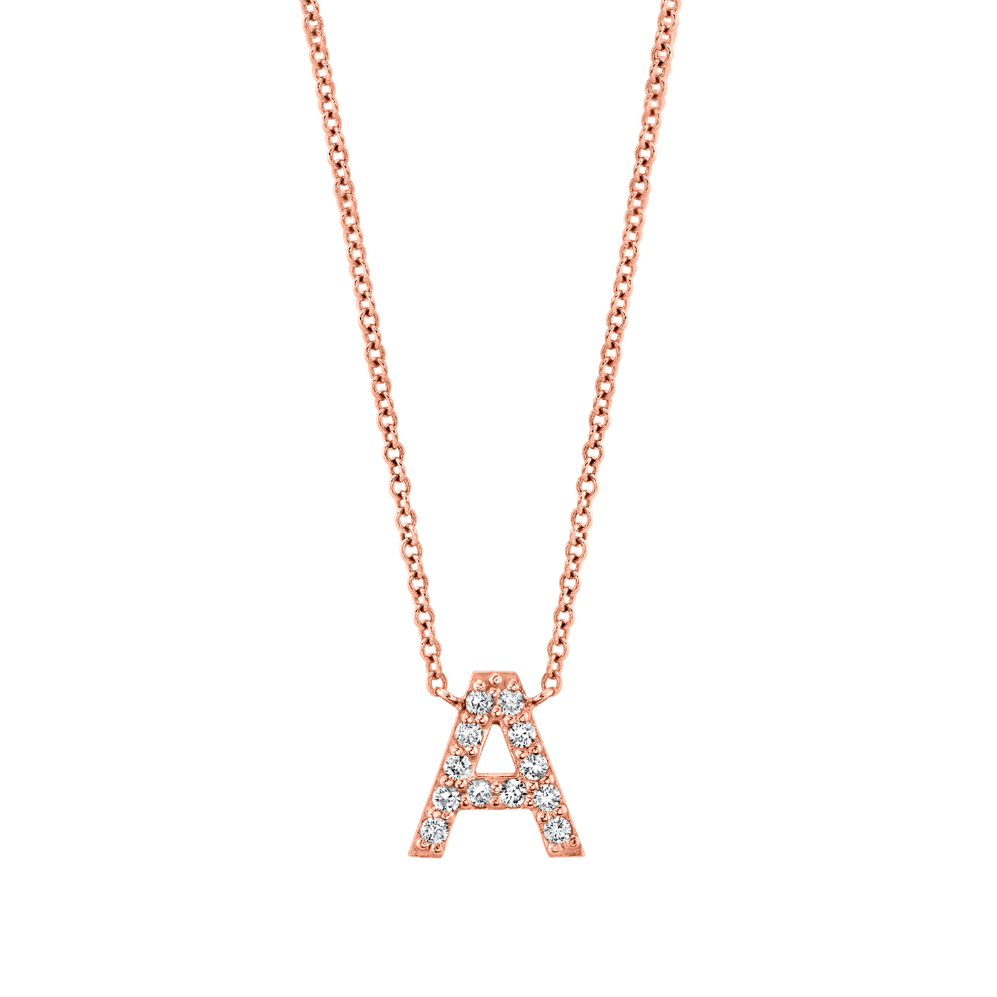 Kids Diamond Pave Letter Necklace - Lotus Diamond