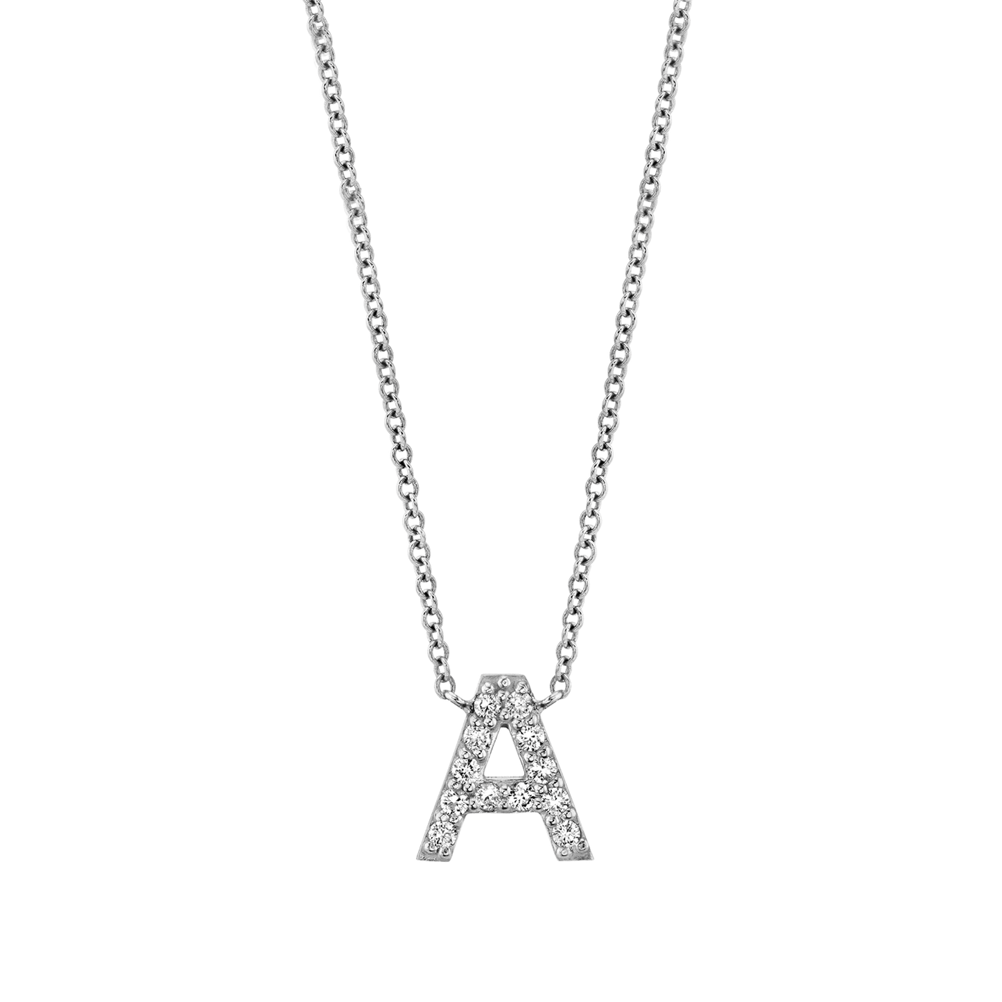 Kids Diamond Pave Letter Necklace - Lotus Diamond