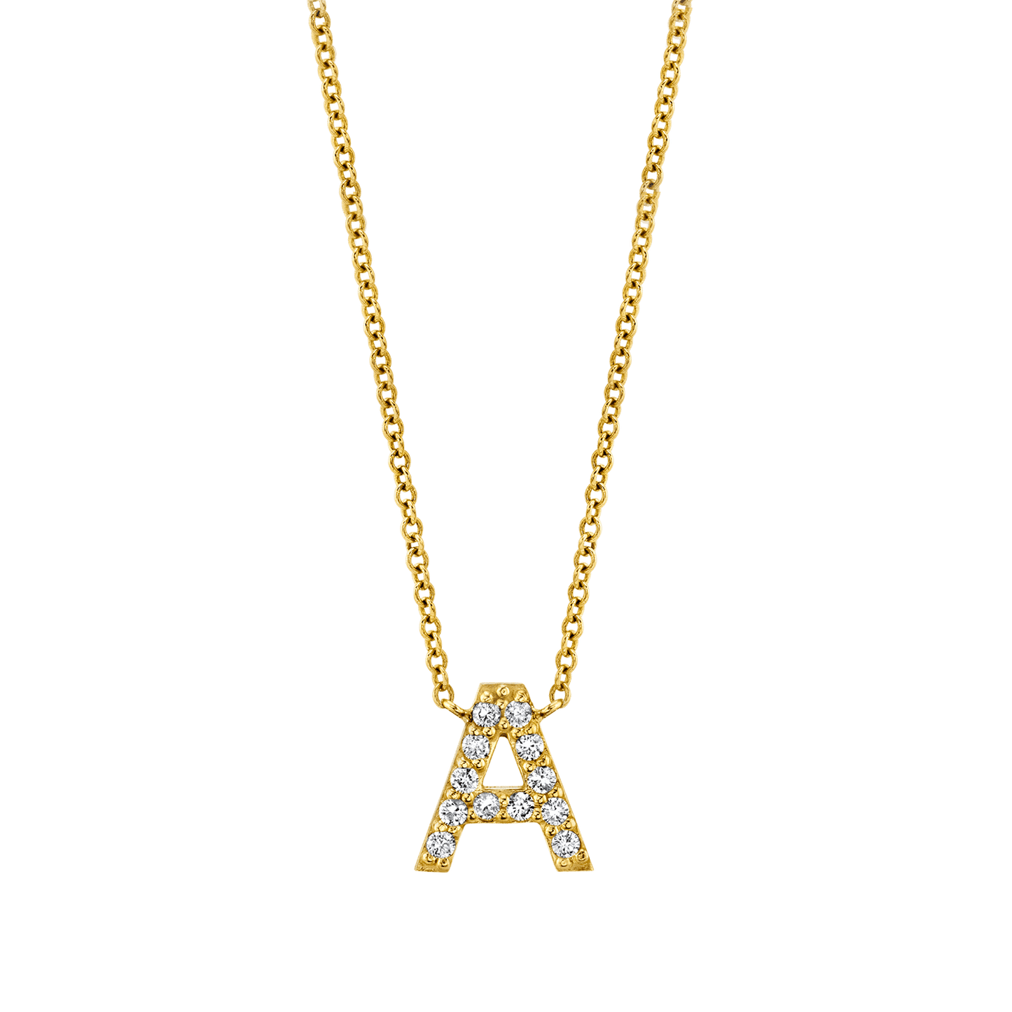 Kids Diamond Pave Letter Necklace - Lotus Diamond