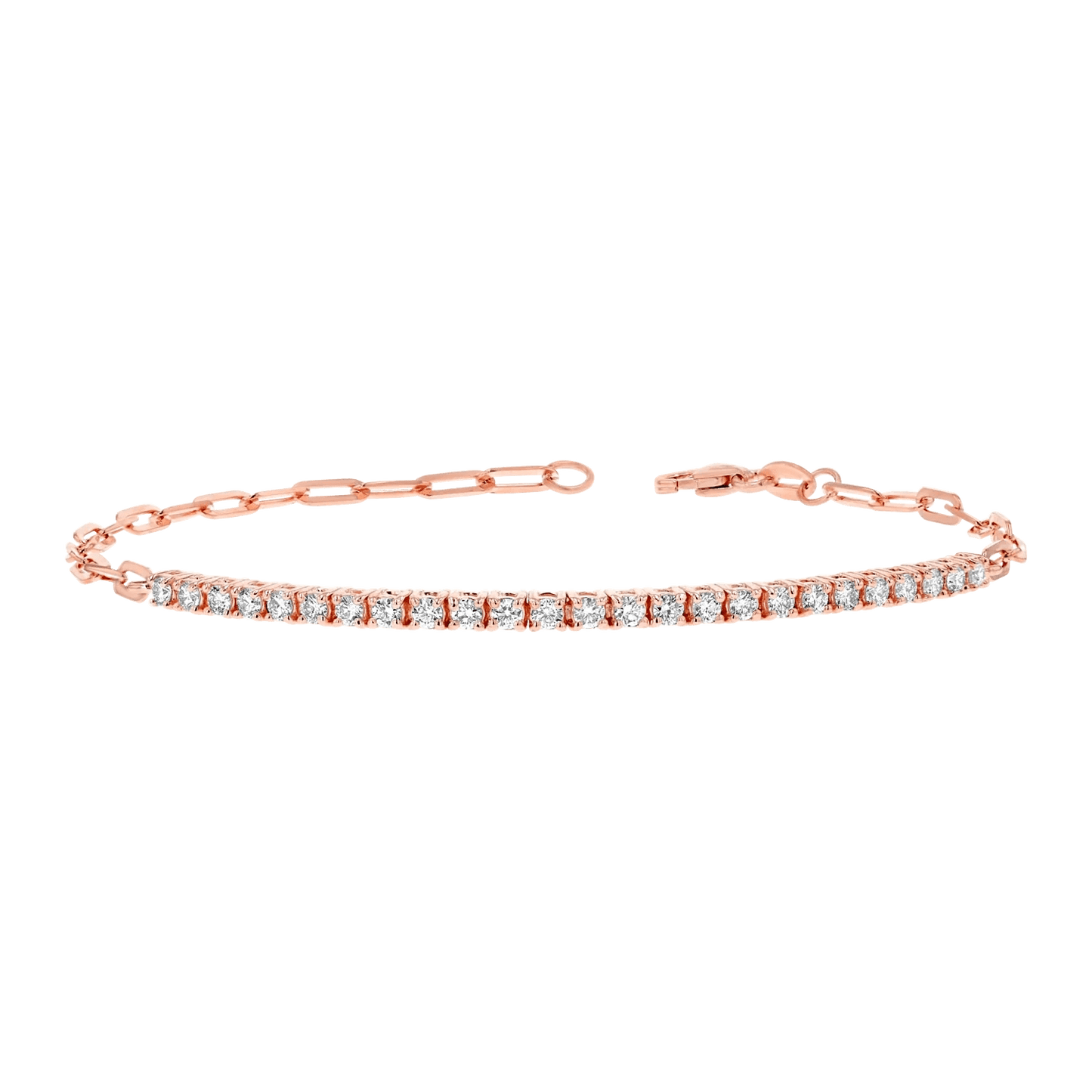 Kids Diamond Tennis Bracelet Paper Clip Link - Lotus Diamond