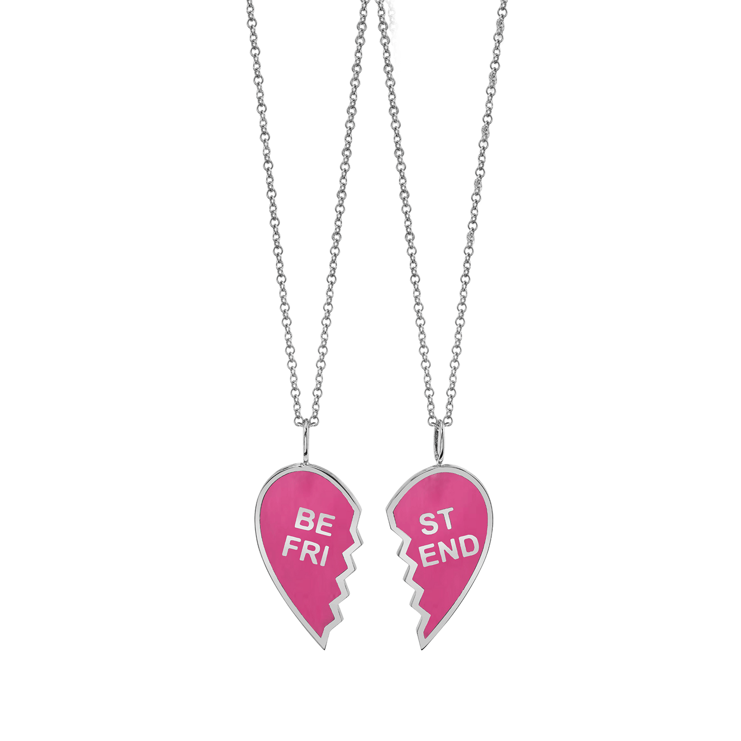 Kids Enamel Best Friend Necklaces (Set of 2) - Lotus Diamond
