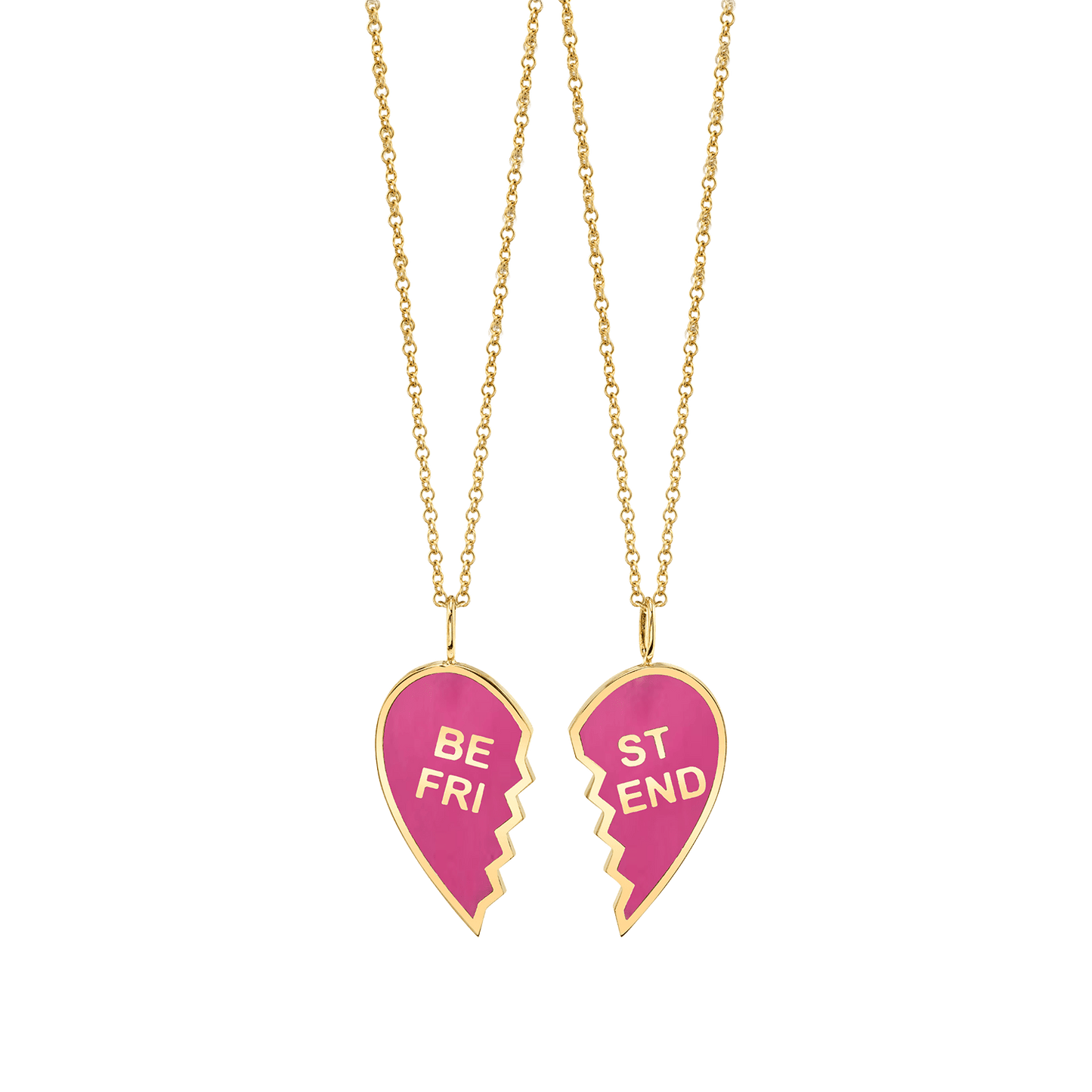 Kids Enamel Best Friend Necklaces (Set of 2) - Lotus Diamond