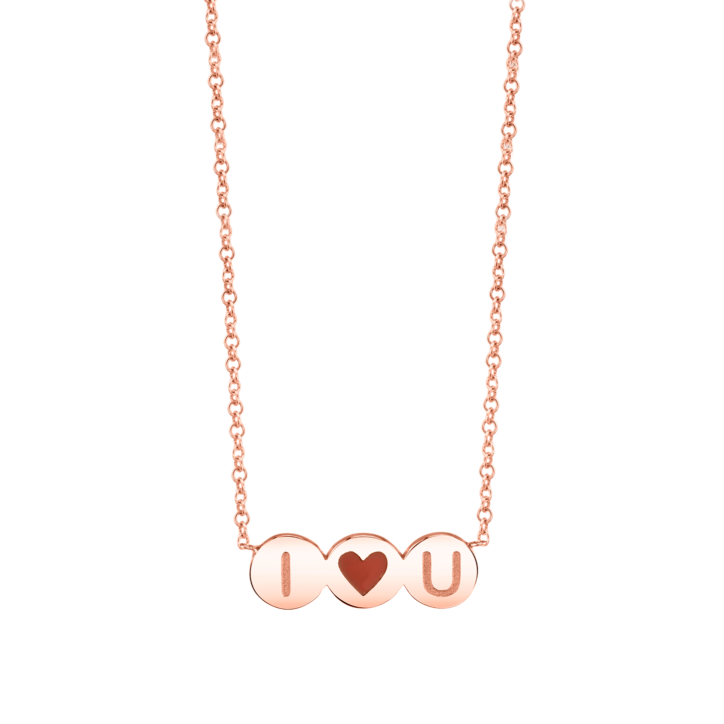 Kids Enamel Heart Initial Necklace - Lotus Diamond