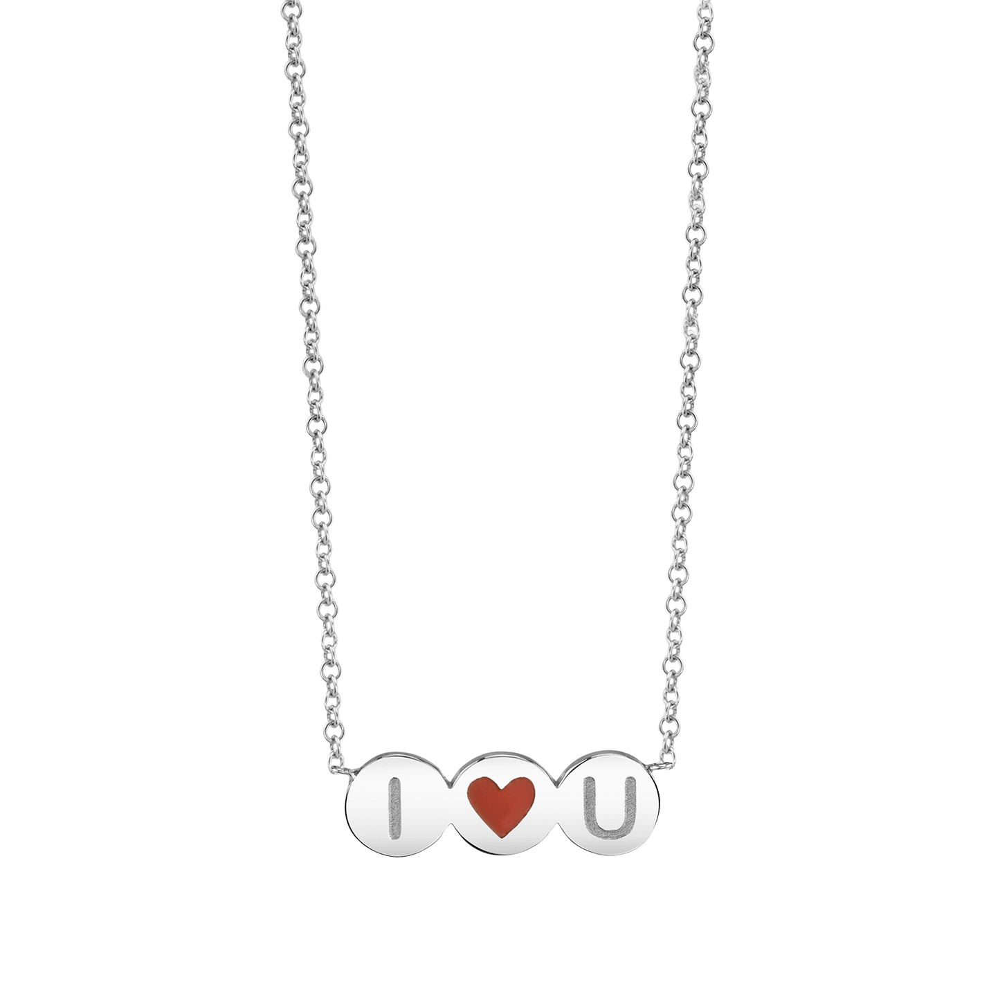 Kids Enamel Heart Initial Necklace - Lotus Diamond