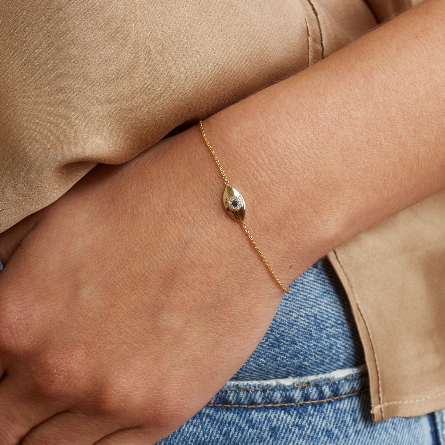 Kids Evil Eye Bracelet - Lotus Diamond