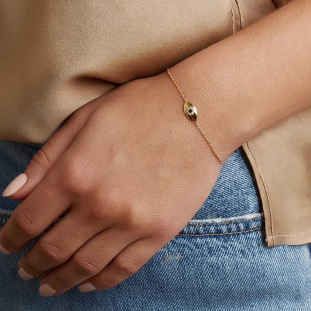 Kids Evil Eye Bracelet - Lotus Diamond