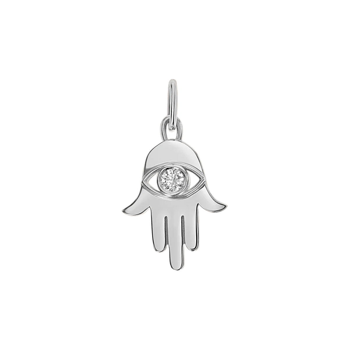 Kids Hamsa Diamond Eye Charm - Lotus Diamond
