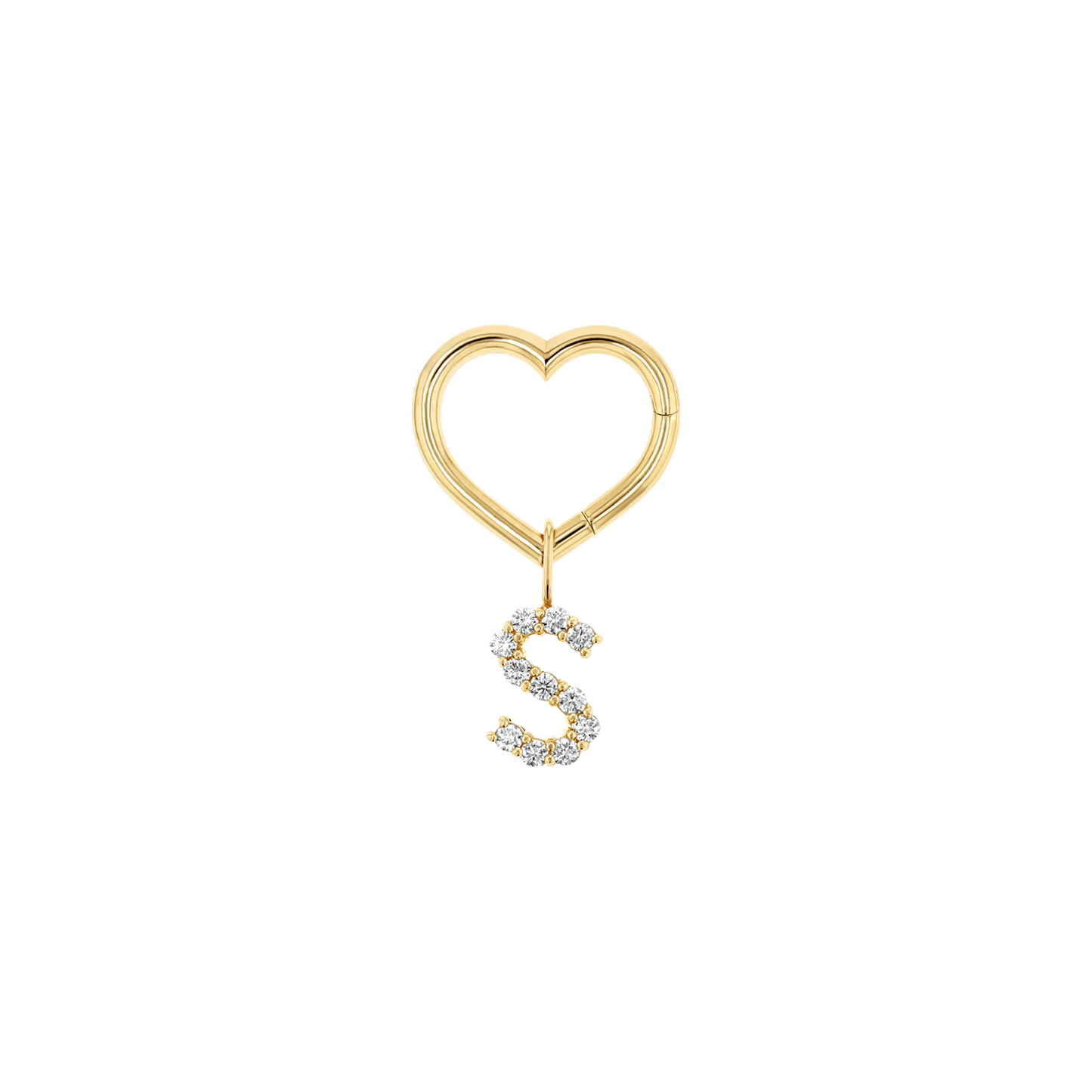 Kids Heart Charm Enhancer Connector - Lotus Diamond