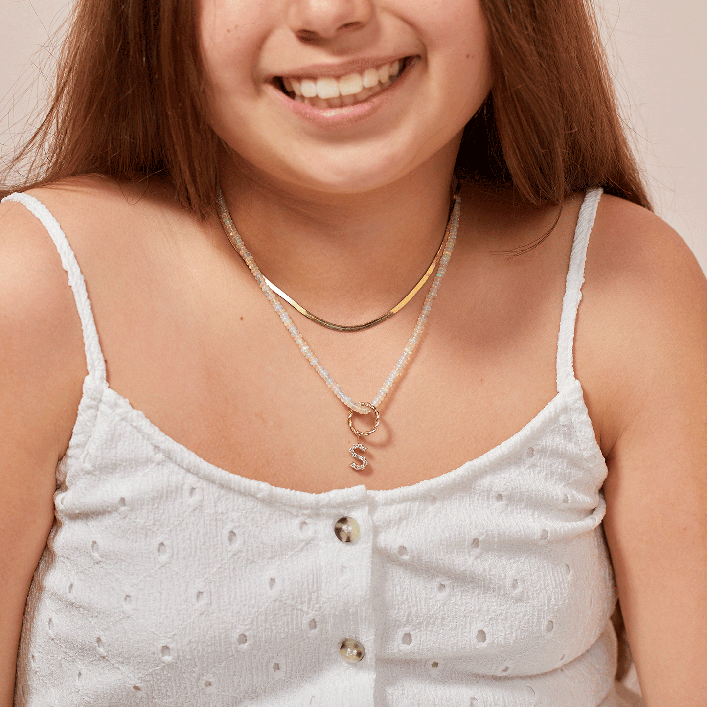Kids Herringbone Necklace 3mm - Lotus Diamond