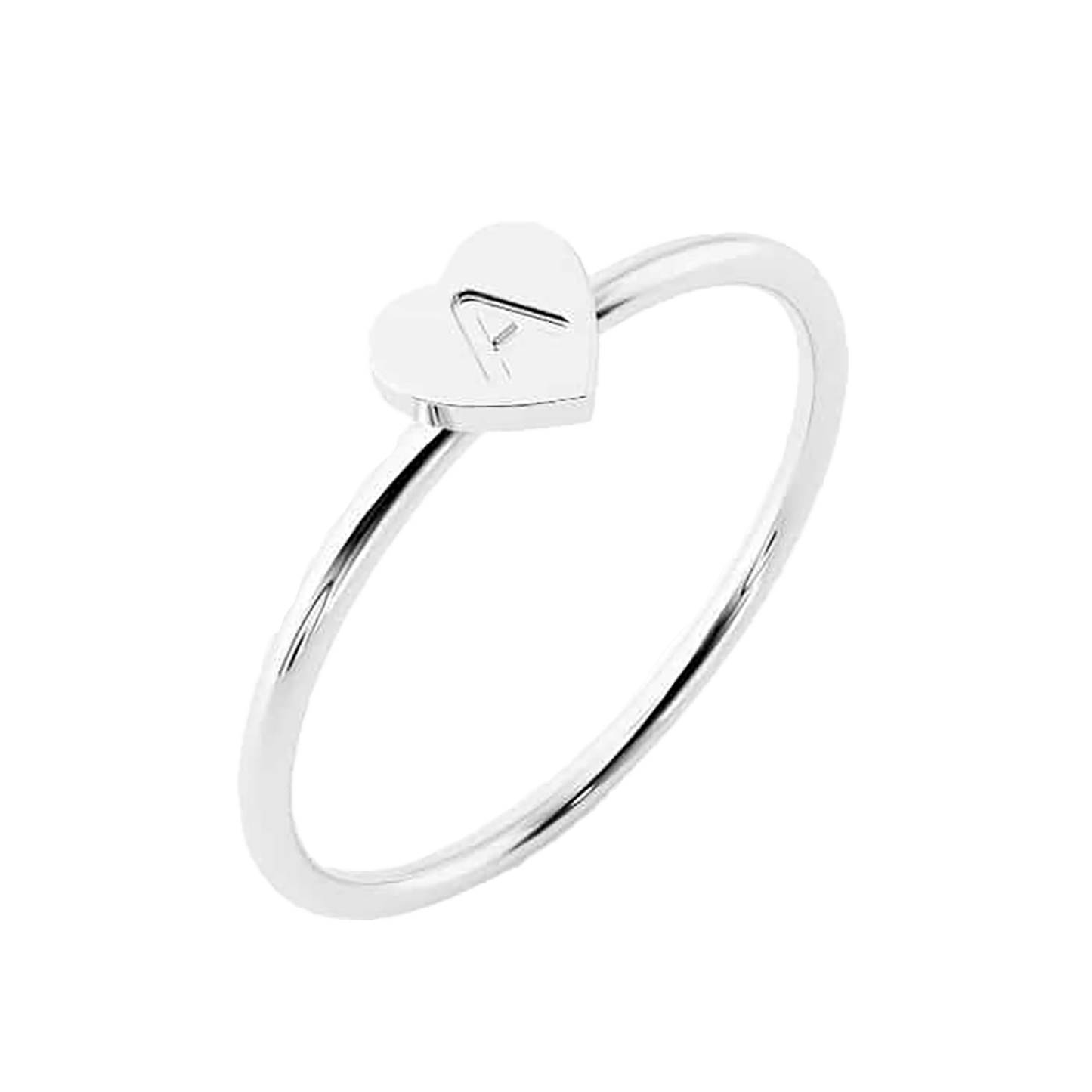 Kids Initial Heart Ring - Lotus Diamond