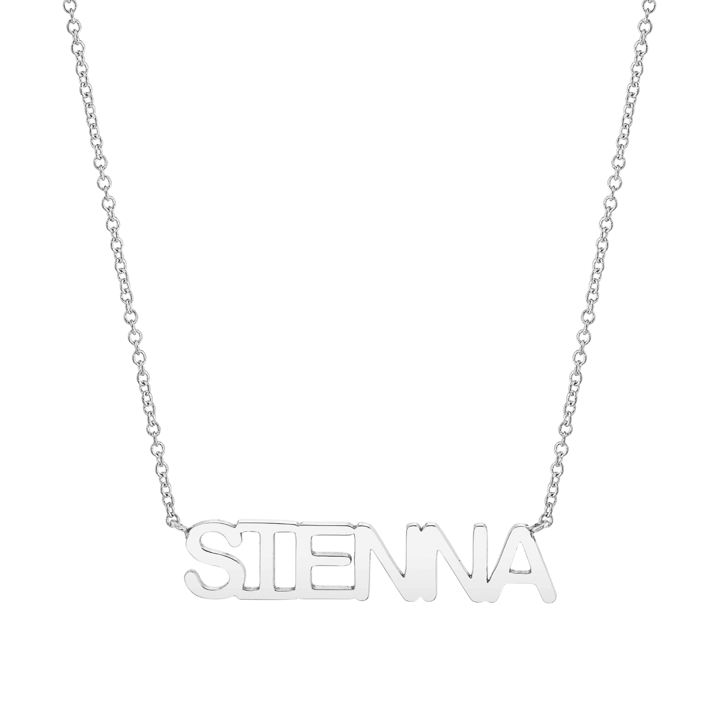 Kids Linear Name Necklace - Lotus Diamond
