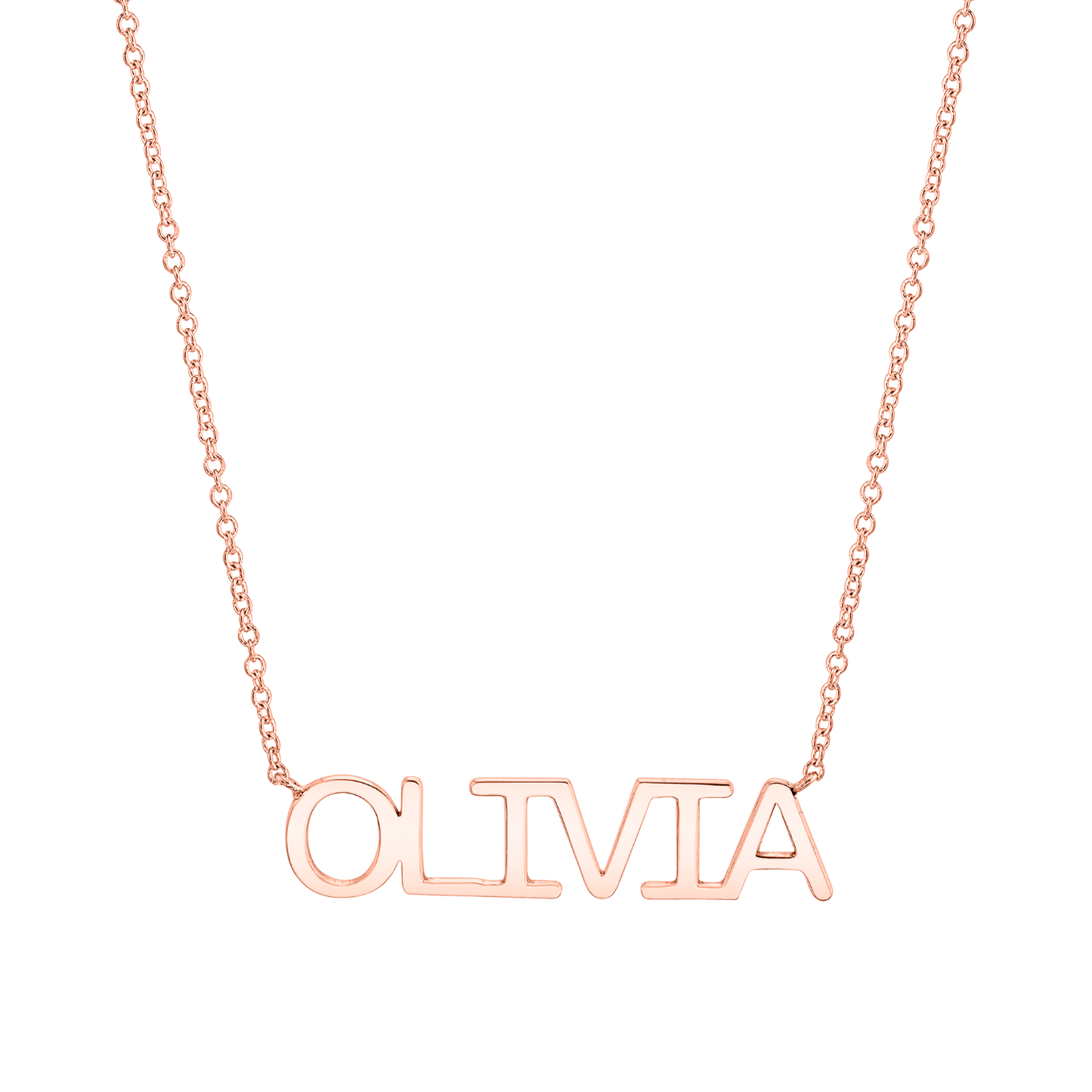 Kids Linear Name Necklace - Lotus Diamond