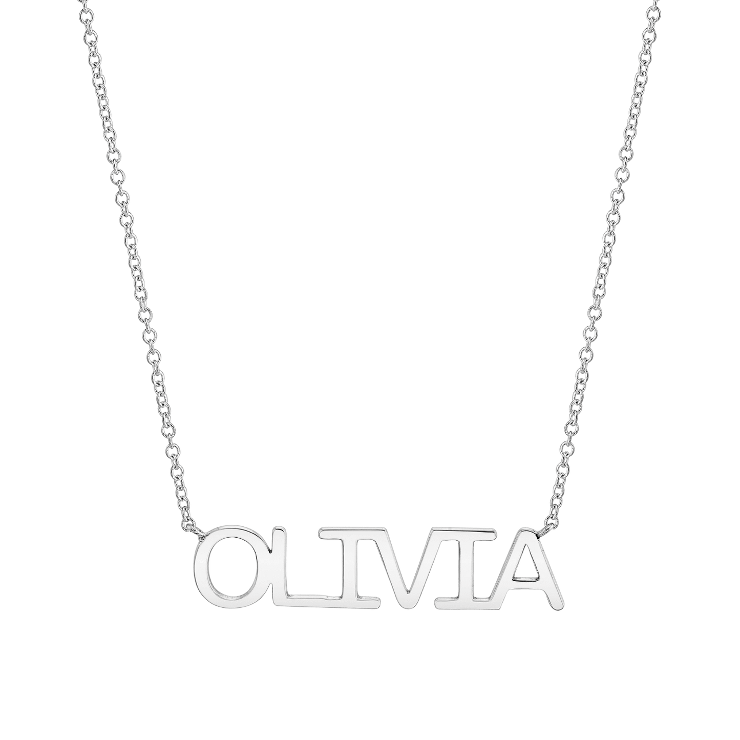Kids Linear Name Necklace - Lotus Diamond