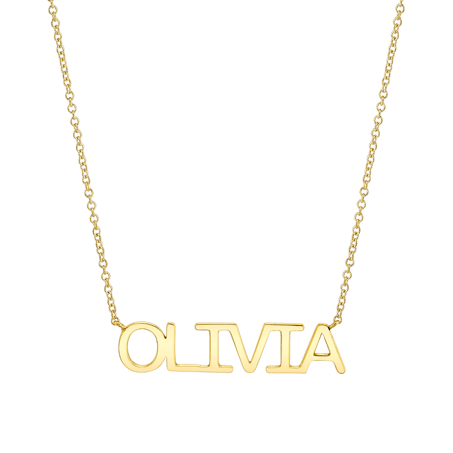 Kids Linear Name Necklace - Lotus Diamond