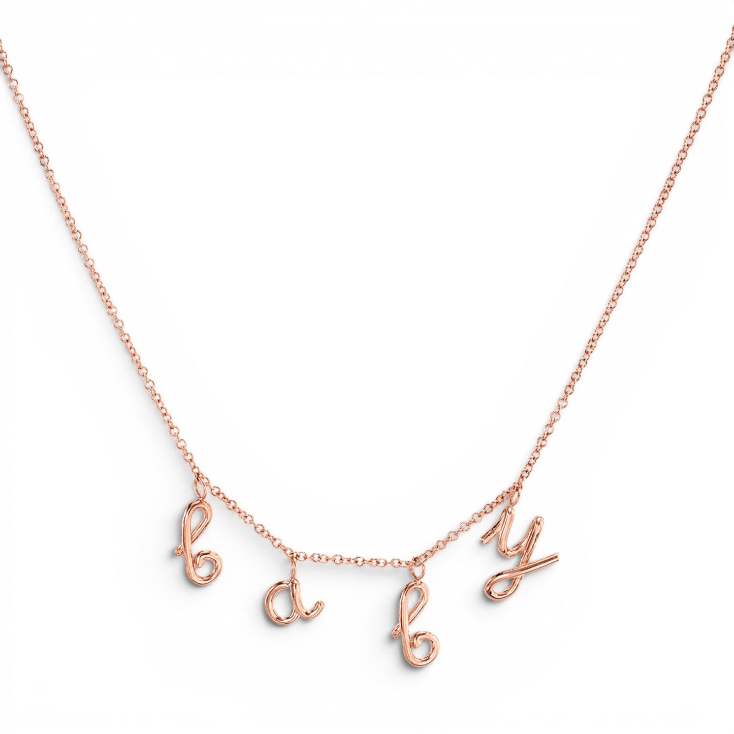 Kids Mini Letter Baby Necklace - Lotus Diamond