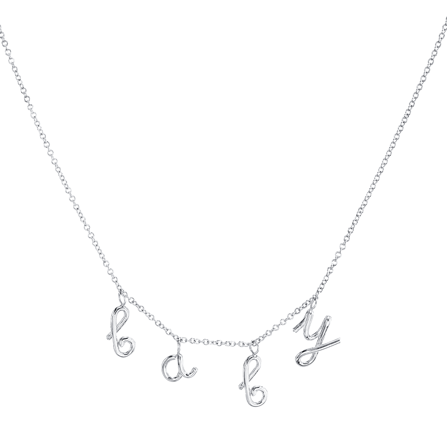 Kids Mini Letter Baby Necklace - Lotus Diamond