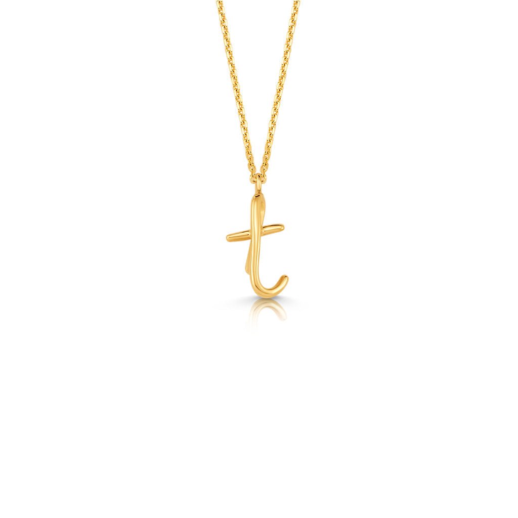 Kids Mini Letter Necklace - Lotus Diamond