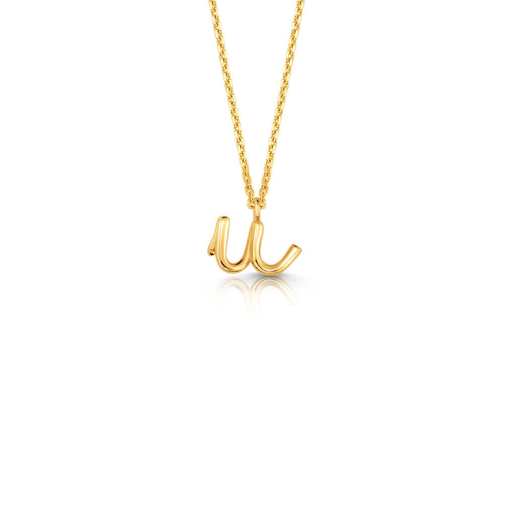 Kids Mini Letter Necklace - Lotus Diamond