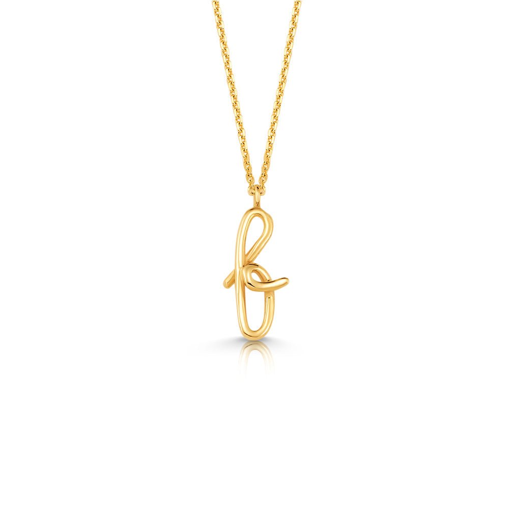 Kids Mini Letter Necklace - Lotus Diamond