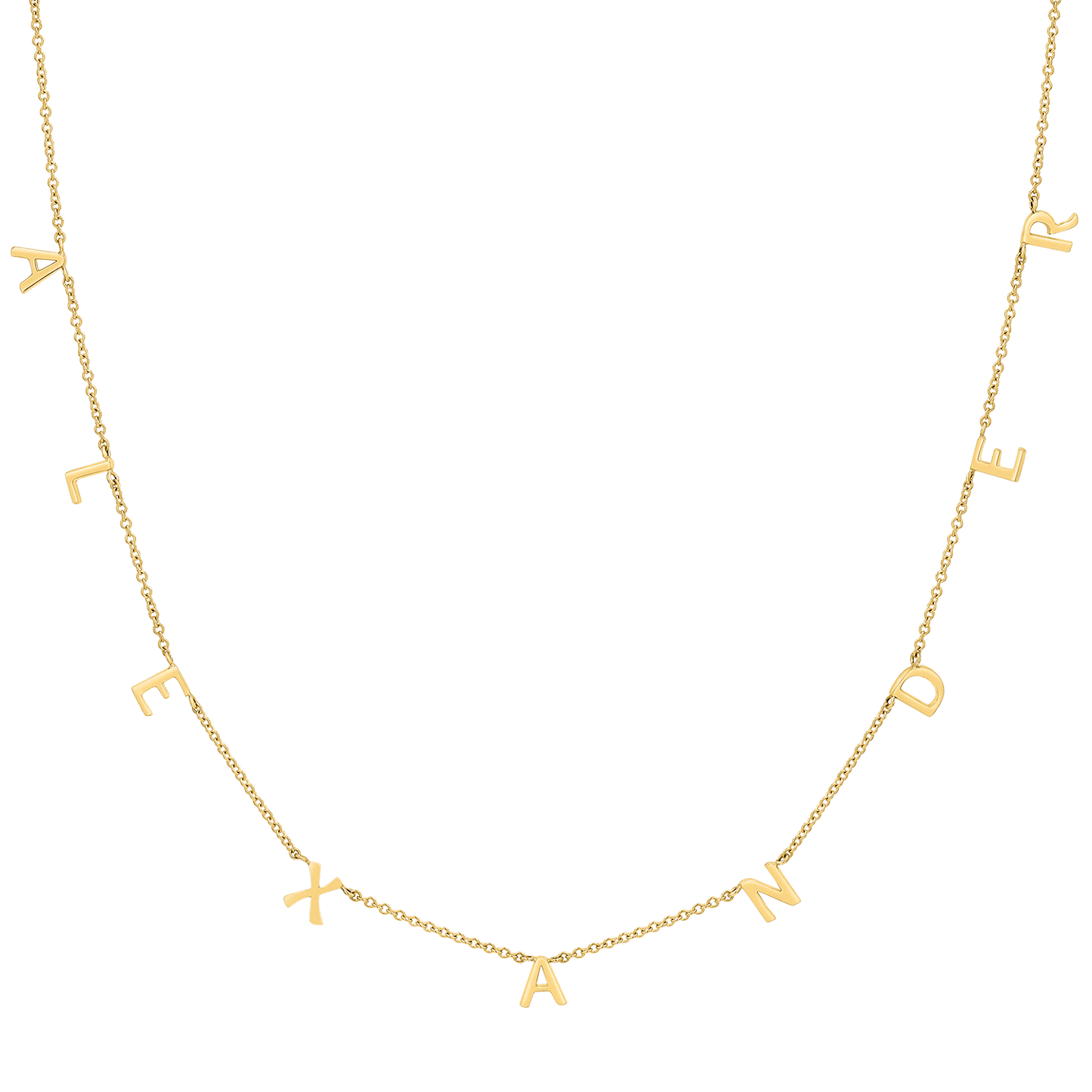 Kids Mini Spaced Letter Necklace - Lotus Diamond