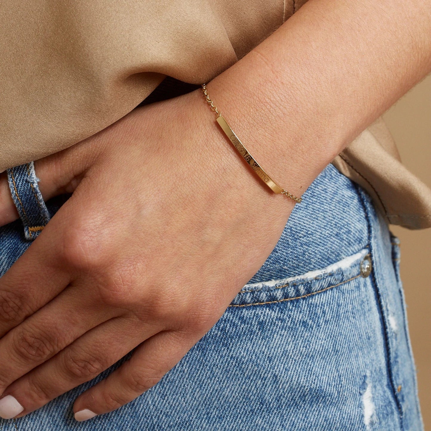 Kids Quad Bar Bracelet - Lotus Diamond