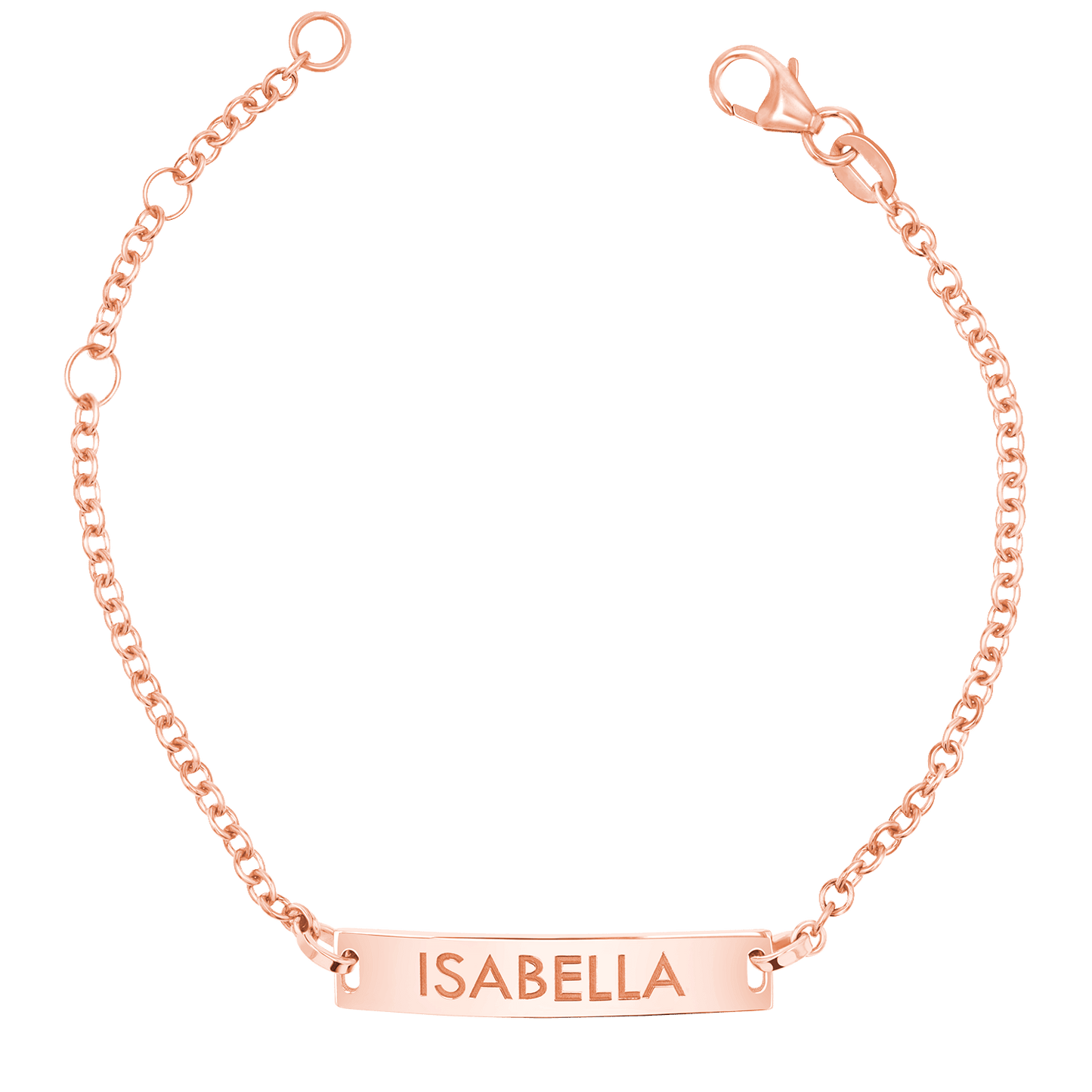 Kids Signature Classic Engravable ID Bracelet - Lotus Diamond