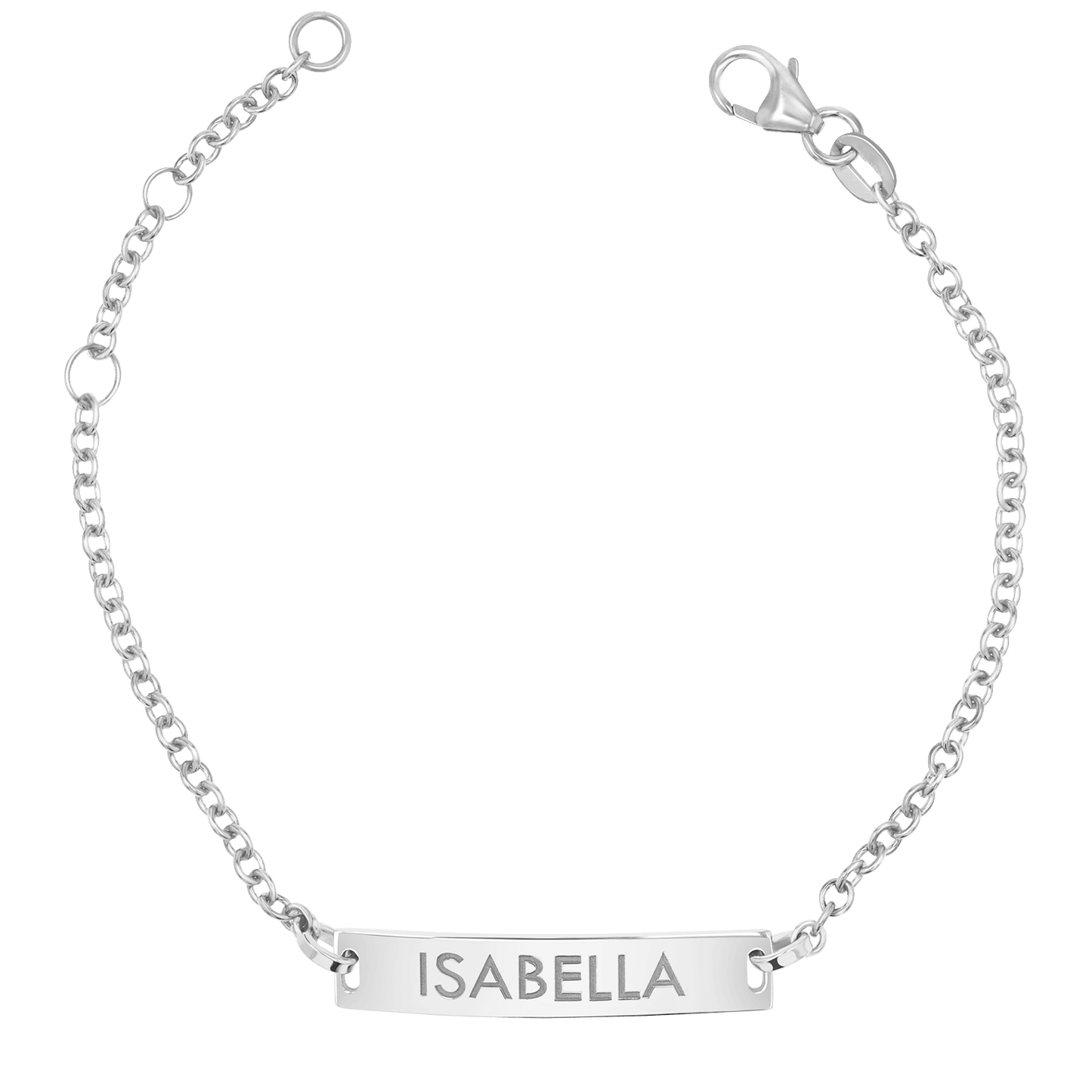 Kids Signature Classic Engravable ID Bracelet - Lotus Diamond