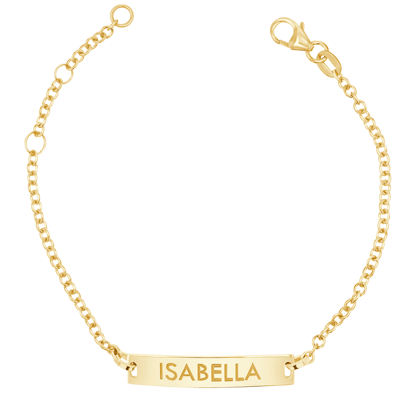 Kids Signature Classic Engravable ID Bracelet - Lotus Diamond