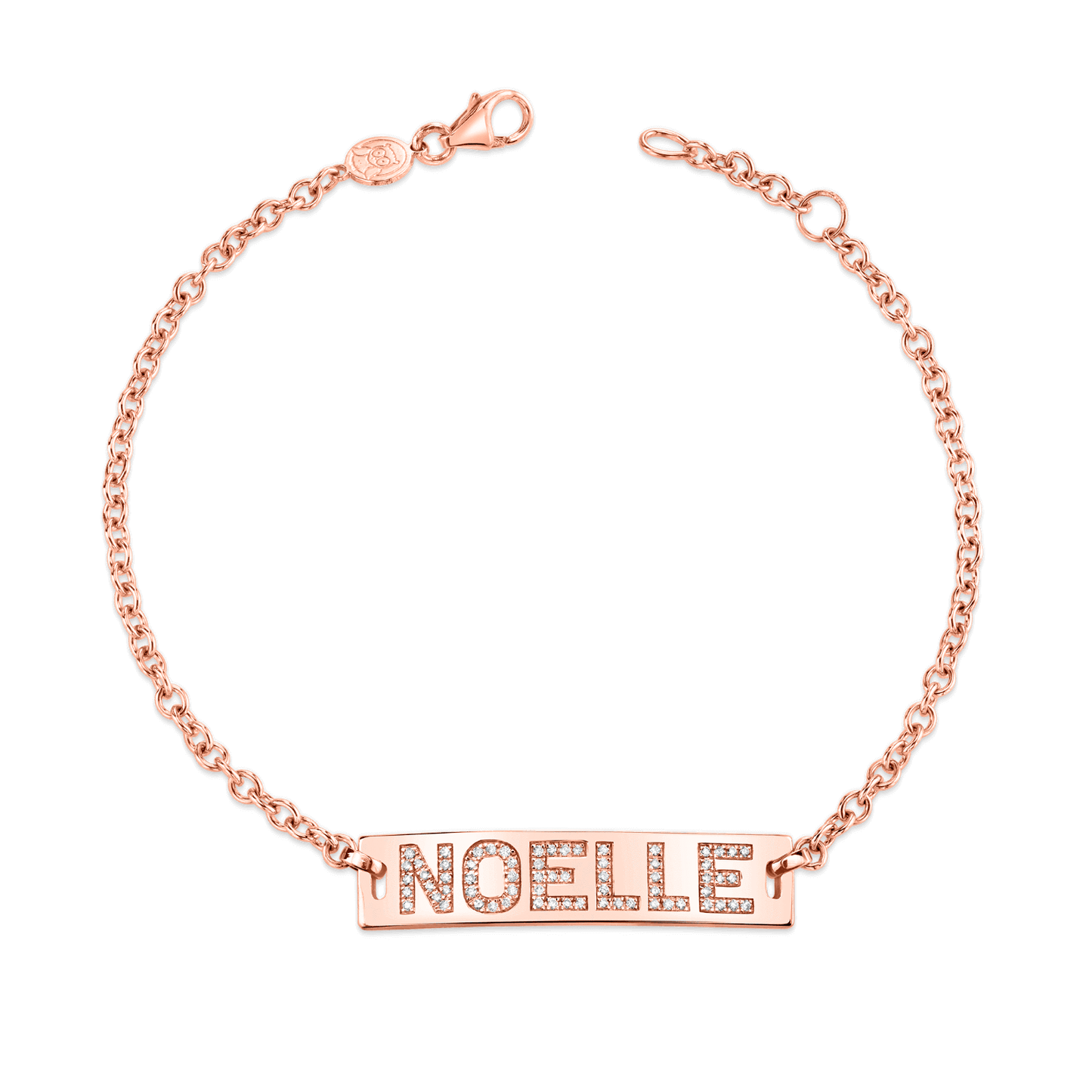 Kids Signature Classic ID Engravable Pave Bracelet - Lotus Diamond